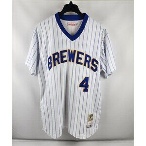 Vintage Paul Molitor 1982 Mitchell & Ness Jersey Men 54 XXL Cooperstown Brewers